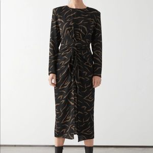 & Other Stories NWOT (tags detached) Zebra Wrap MIDI Dress